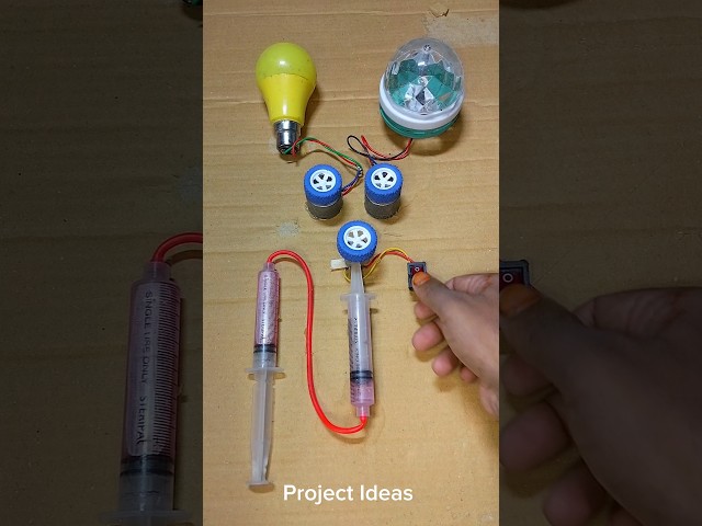 Powering a LED Bulb Light & Disco Light With Regenerative Braking System #dcmotor #tech #shorts