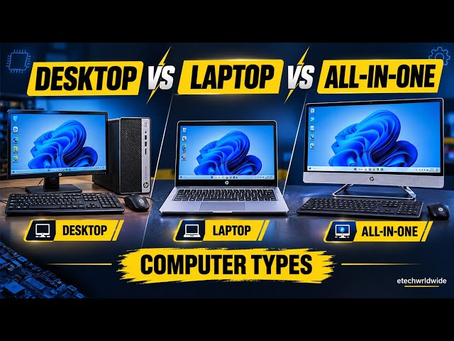 Desktop vs Laptop vs All-in-One Computer | Types of Computers Explained