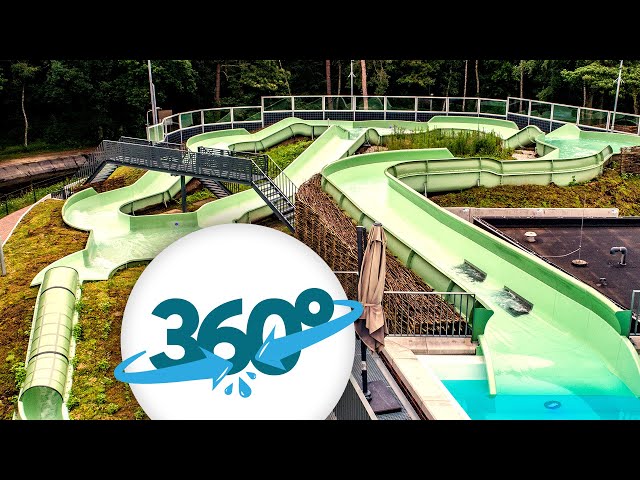 [360° VR] Wild River Maze Water Slide at Bosbad Putten in Virtual Reality!