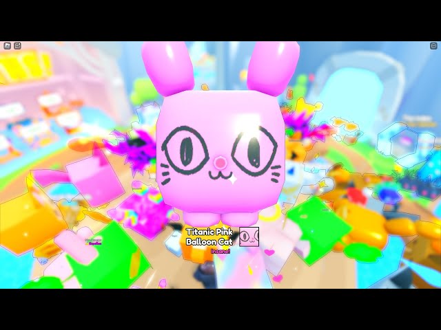 Redeeming Titanic pink balloon cat in pet simulator 99! #shorts #roblox #petsimulator