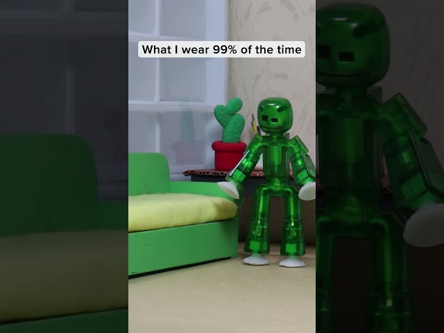 What a #stikbot wears 99% of the time vs The 1%