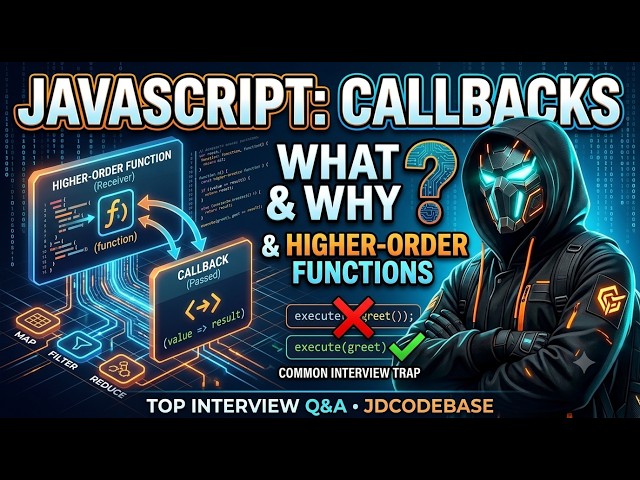 JavaScript Callbacks & Higher-Order Functions — Interview Ques & Ans | Callbacks • HOF