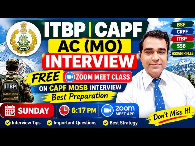 Capf ac mo interview preparation | Itbp capf mosb interview questions and answers