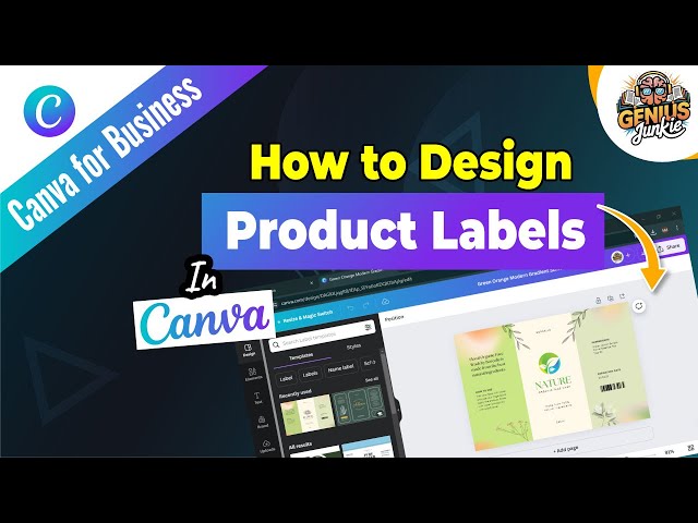 How to Design Stunning Product Labels in Canva  Step by Step Tutorial | Genius Junkie
