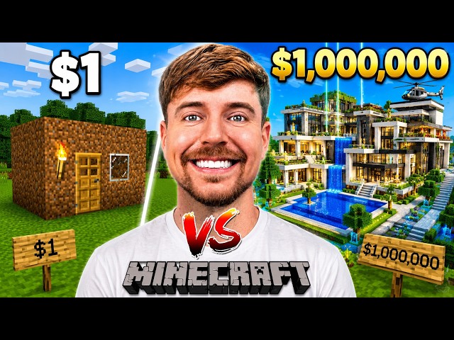 💵 I Built a $1 vs $1,000,000 Minecraft House! 🤯🏰