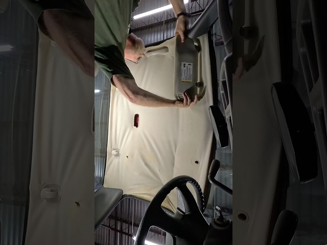 Quick headliner replacement on this 2004 GMC Sierra #headliners #gmc #truckinterior
