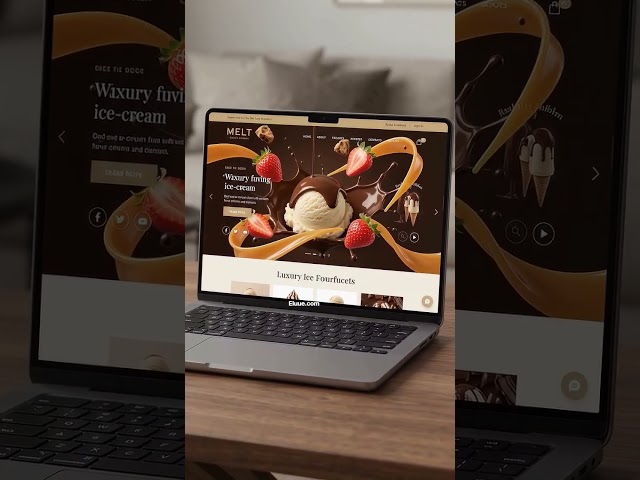 Build this Custom 3D scroll Website for a ice cream Business