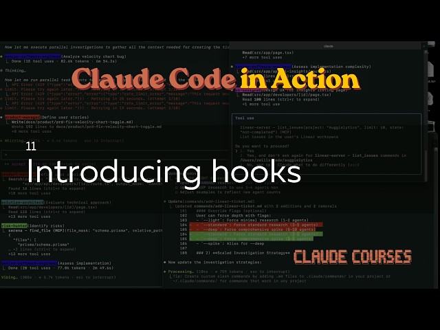 11. Introducing hooks - Claude Code in Action - Claude course