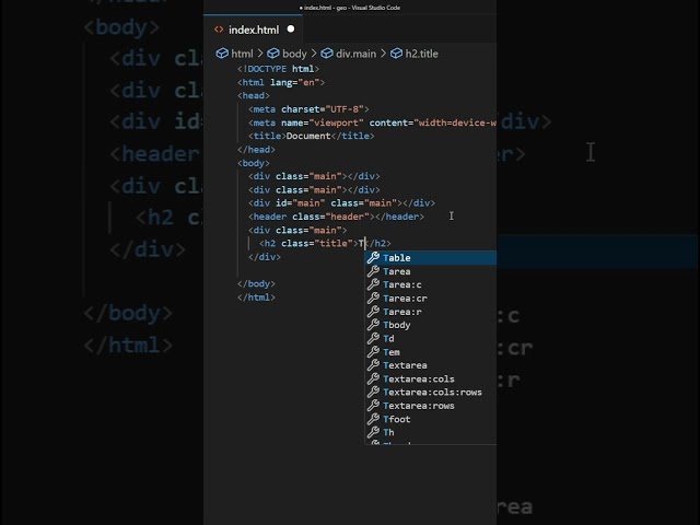VScode сниппеты для html разметки | VScode html snippets