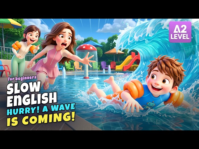 A Giant Wave Is Coming! Can Leo Escape?! I Slow English Listening Story (A2)