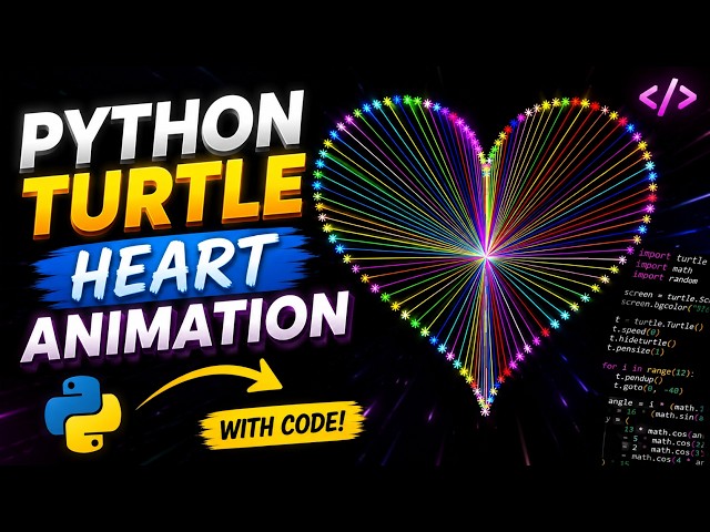 Python Turtle Heart Animation ❤️ | Draw a Beautiful Heart with Python (Step-by-Step)