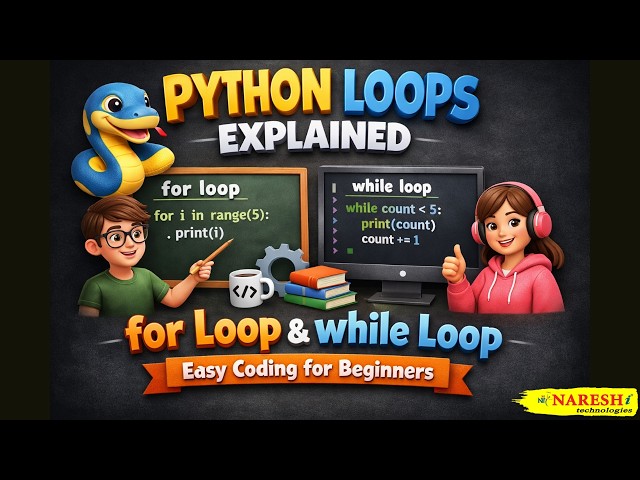 Python Loops Explained: for Loop & while Loop Easy Coding For Beginners | Python for AI Jobs 2026.