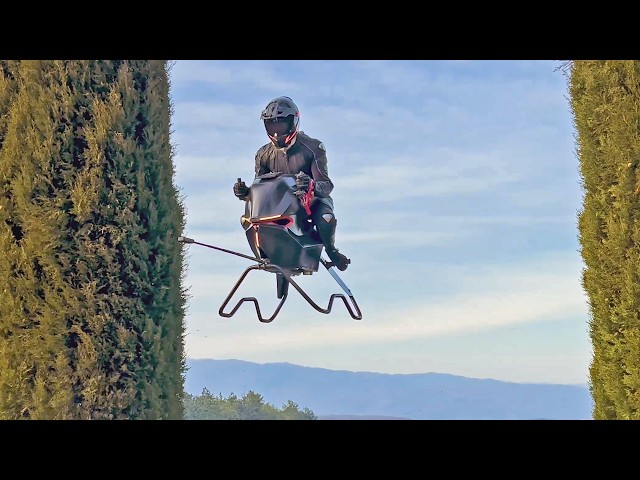 Volonaut Airbike - Flying Hoverbike Landing with Precision