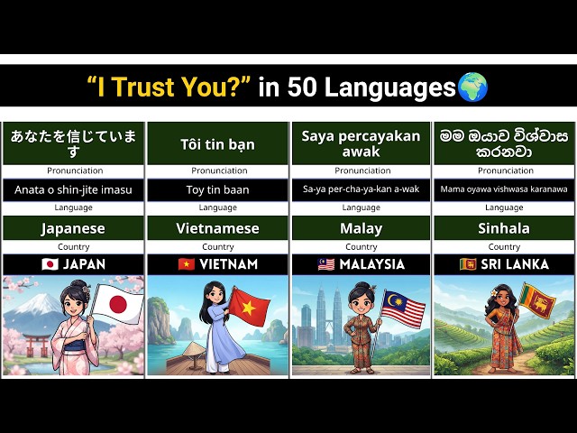 How to Say “I Trust You” in 50 Different Languages #countryballs