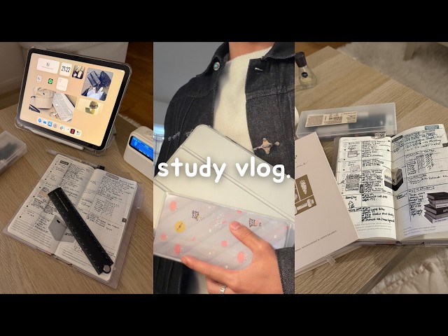 STUDY VLOG | 6:00AM mornings, productive day, taking notes
