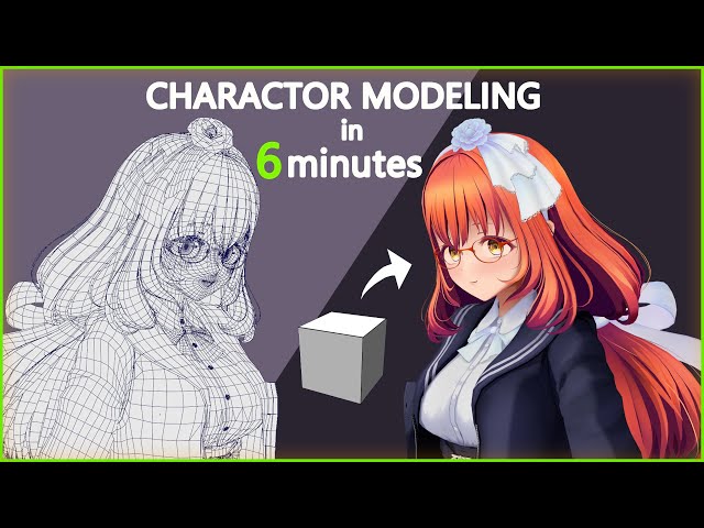 Time-lapse┃Anime look 3D Character Modeling in 6 minute┃