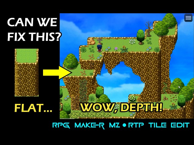 Fix Flat Cliffs in RPG Maker MZ! | Edit Default RTP Tiles