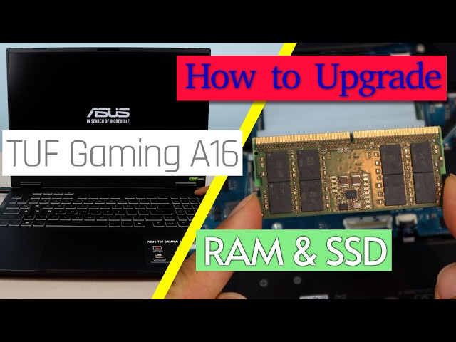 How to Install/Upgrade RAM & m.2 SSD in ASUS TUF Gaming A16 Gaming Laptop (2025) FA608UP