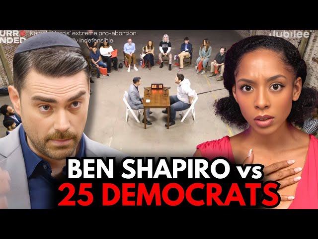 The Ben Shapiro vs. 25 Kamala Supporters Debate Is WILD