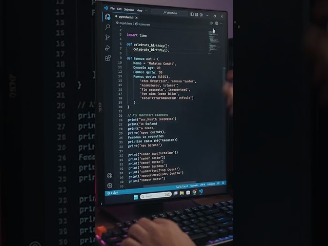 happy birthday ghandi ji using coding#shorts#viral