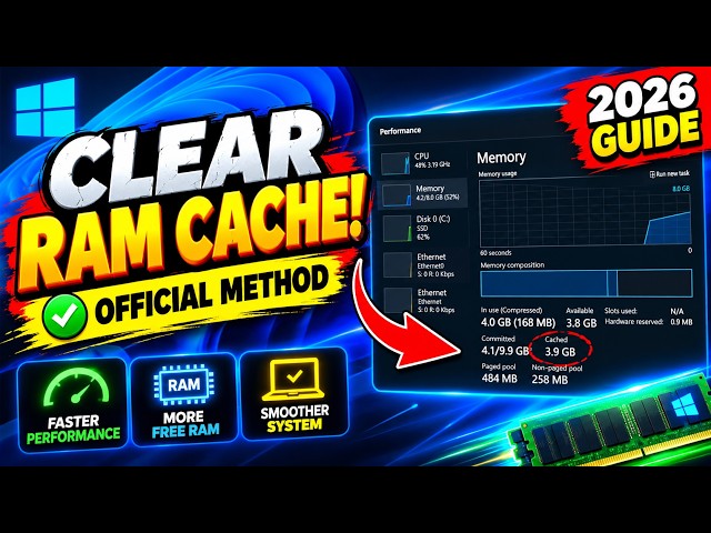 How to Clear RAM Cache in Windows 10/11 & Make Your Laptop/PC Super Fast in 2026