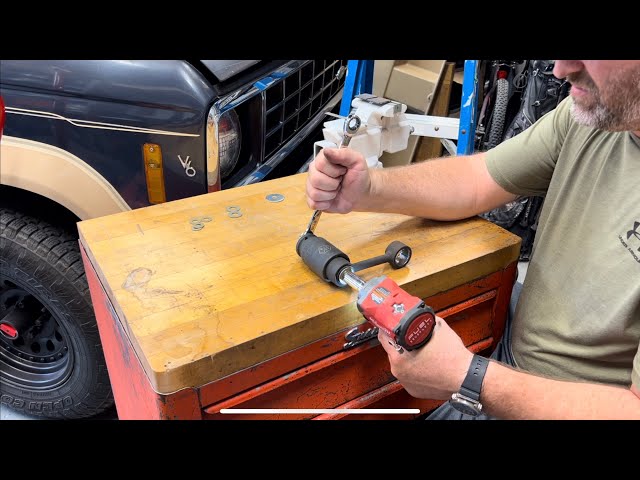 Ford Bronco II front end link bushing removal with simple tools