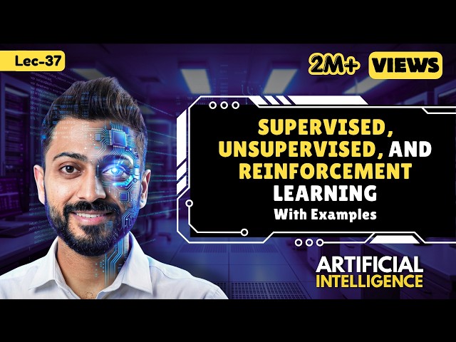 Lec-37: Supervised, Unsupervised and Reinforcement Learning in Artificial Intelligence in Hindi