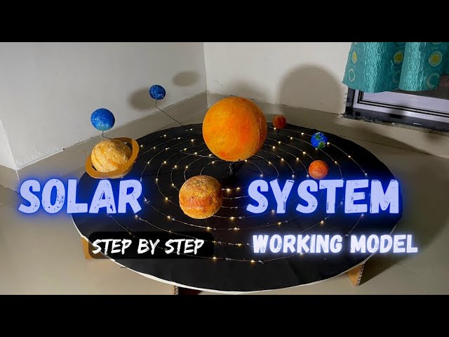 Solar System working model with thermocol balls NakulSahuArt #school project