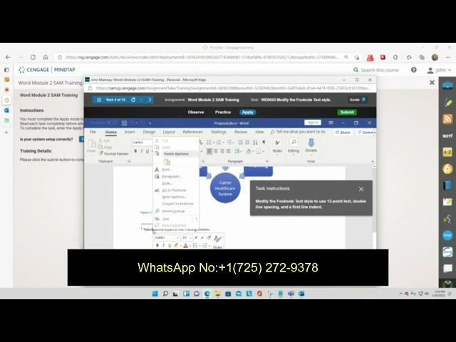 SAM Word Module 1 2 Exam | Step-by-Step Tutorial