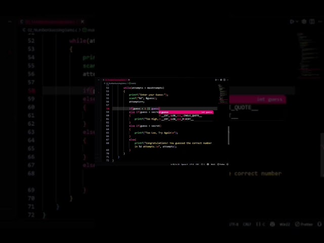 I Built a Number Guessing Game in C | C Programming Project