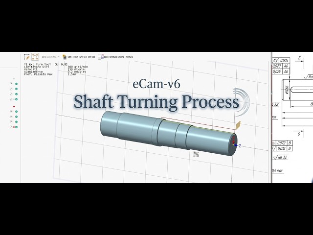 Programming a lathe with #ecam to make a shaft!!