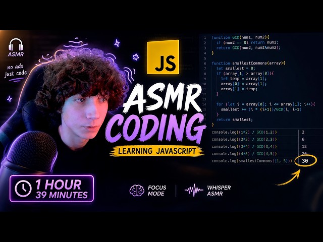 ASMR Coding - Learning JavaScript | Soft Spoken (Almost 2 Hours)