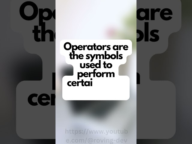 JAVA Jargons Java Operators #shorts