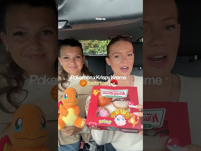 trying all the Pokemon x Krispy Kreme donuts in the uk! 🍩