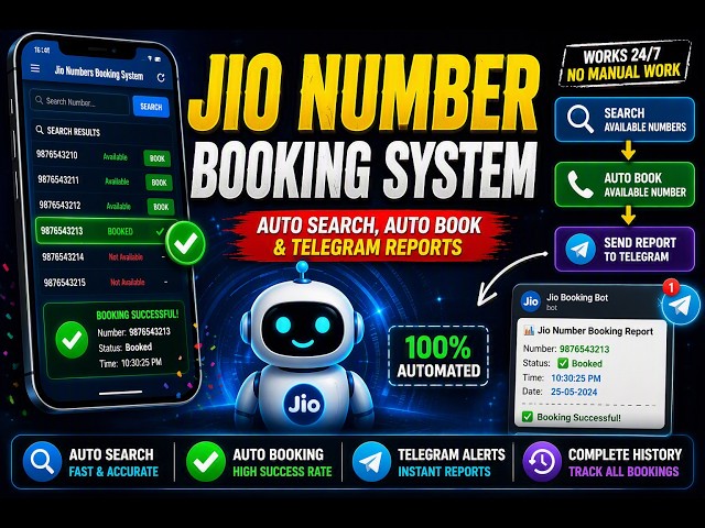 Jio Number Booking System | Search, Book, and Block | Jio Booking Portal