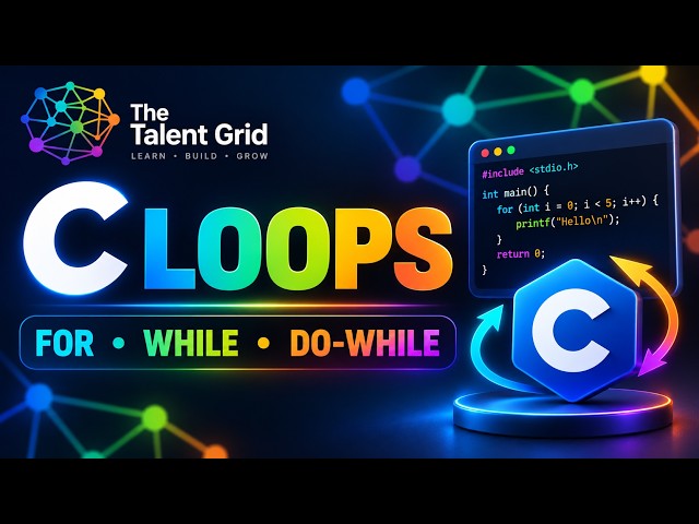 C Loops Explained for Beginners 🔥 | for, while, do-while, break & continue + Interview Questions