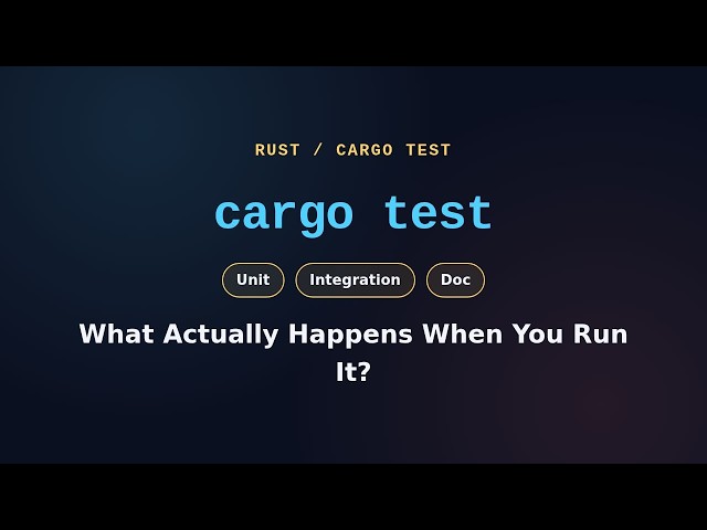 What Does cargo test Actually Do? (Unit, Integration, Doc Tests + Axum)