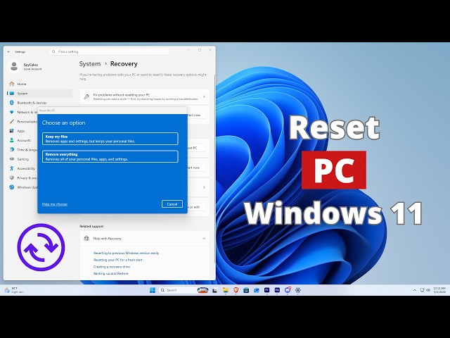 How to Reset PC Windows 11