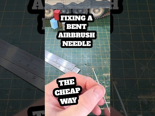FIXING A BENT AIRBRUSH NEEDLE THE CHEAP WAY!!💰💰#airbrush #iawata #badger #paasche #gaahleri #fix