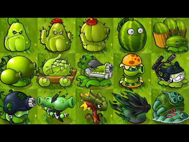 PVZ Fusion 4.0 Challenge - All Green Plants Fusion Showcase | Zomboss Gameplay