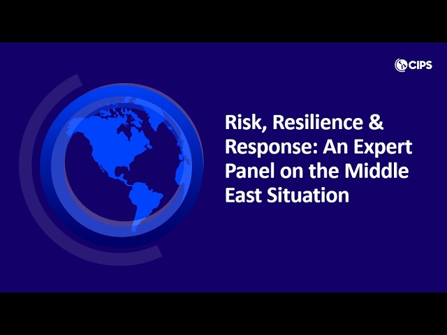 Risk, Resilience & Response: An Expert Panel on the Middle East Situation | CIPS
