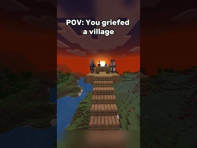 POV You griefed a village #minecraft #funny #gaming