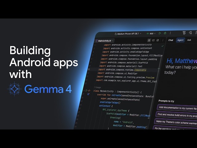 Building android apps with Gemma 4 for AI coding assistance