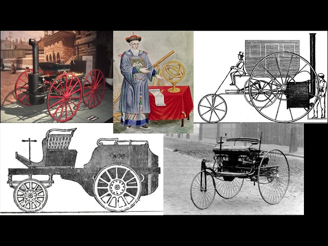 Who made the world's first car?  Mulling it over while making a model of it.