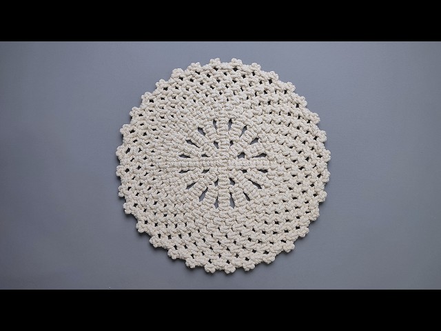 Macrame Table Mat Tutorial | Macrame Round Table Clotch | Macrame Place Mat