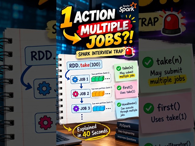 Spark Interview Question | Can 1 Spark Action Create Multiple Jobs? #pyspark