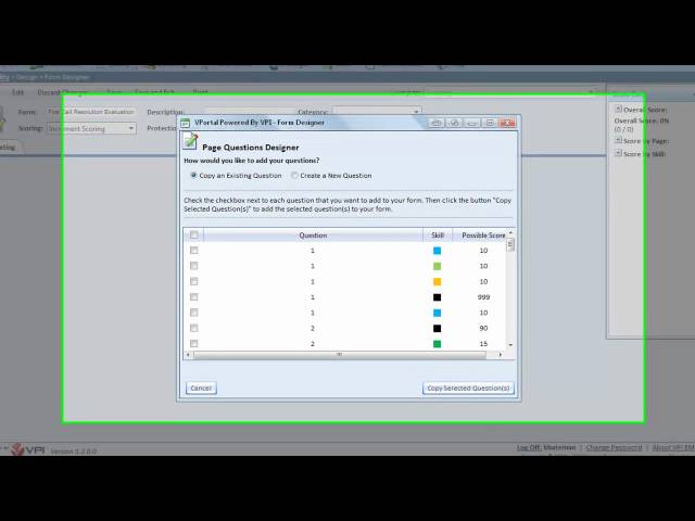 VPI QUALITY Evaluation Form Designer