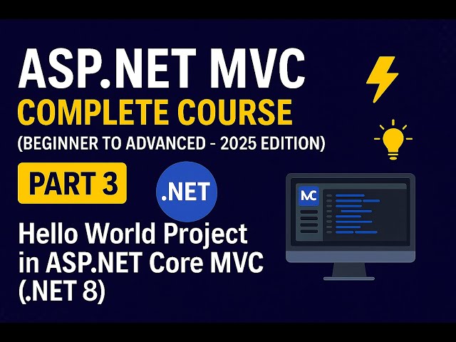 Build Your First ASP.NET Core MVC Web App (.NET 8) | Hello World Tutorial for Beginners 2025