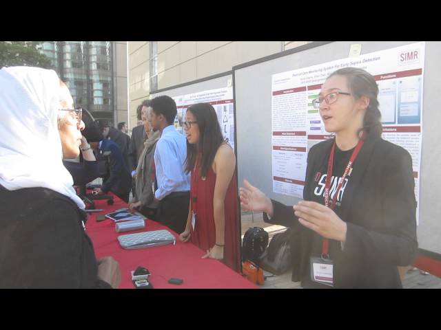 Krysia explaining her project at SIMR