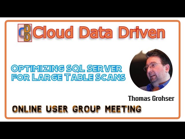 Optimizing SQL Server for Large Table Scans|sql server performance tuning and query optimization|sql